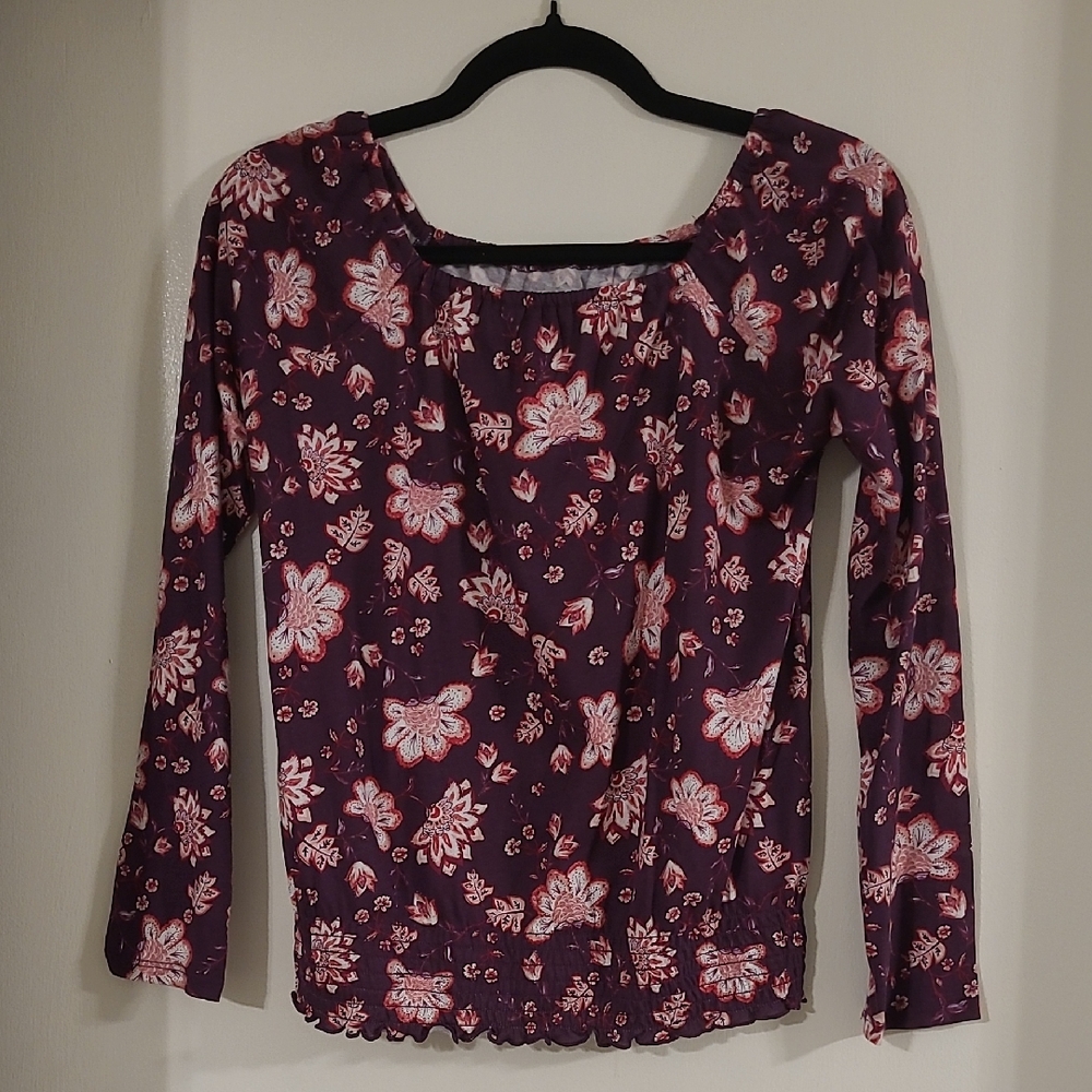 The Children's Place Purple Floral Kids Blouse